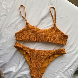 Teeny ruched detailed bikini